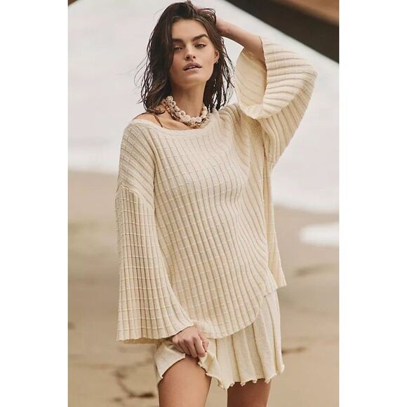 Free People Beach Kenzie Sweater SZ lg - Picture 1 of 4
